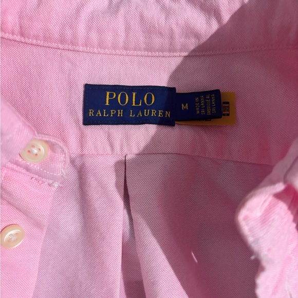 Polo Ralph Lauren Pink Oxford button-up shirt, Size: M - Picture 3 of 5
